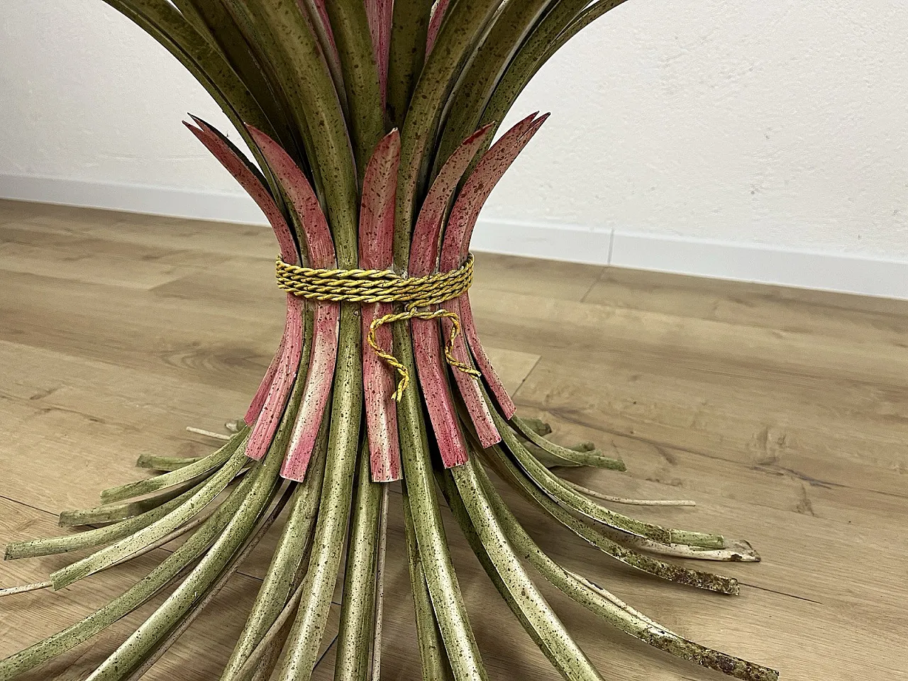 Spighe metal coffee table by Maison Bagues, 1970s 10