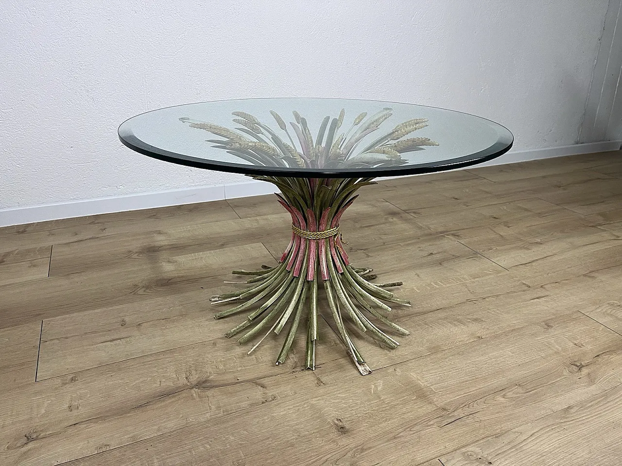Spighe metal coffee table by Maison Bagues, 1970s 11