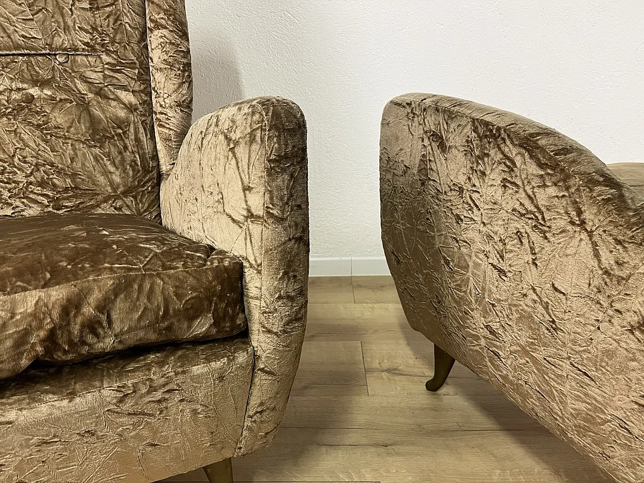 Pair of 408 armchairs by Gio Ponti for ISA, 1950s 8