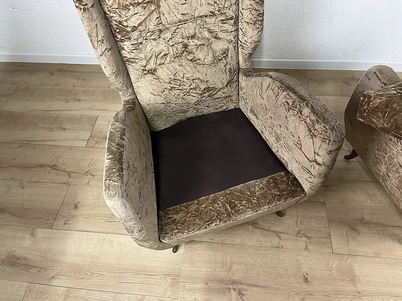 Pair of 408 armchairs by Gio Ponti for ISA, 1950s 12