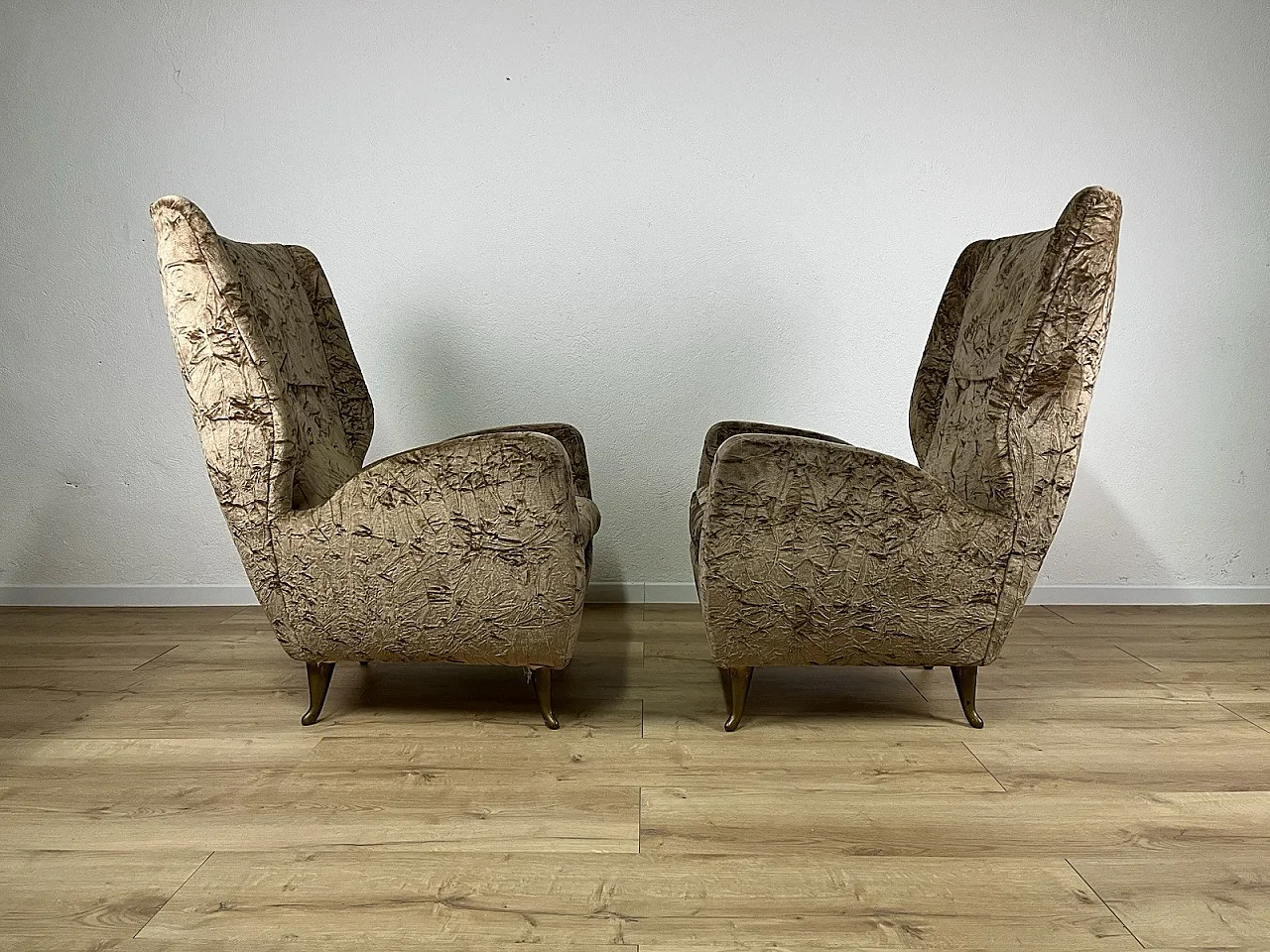 Pair of 408 armchairs by Gio Ponti for ISA, 1950s 13