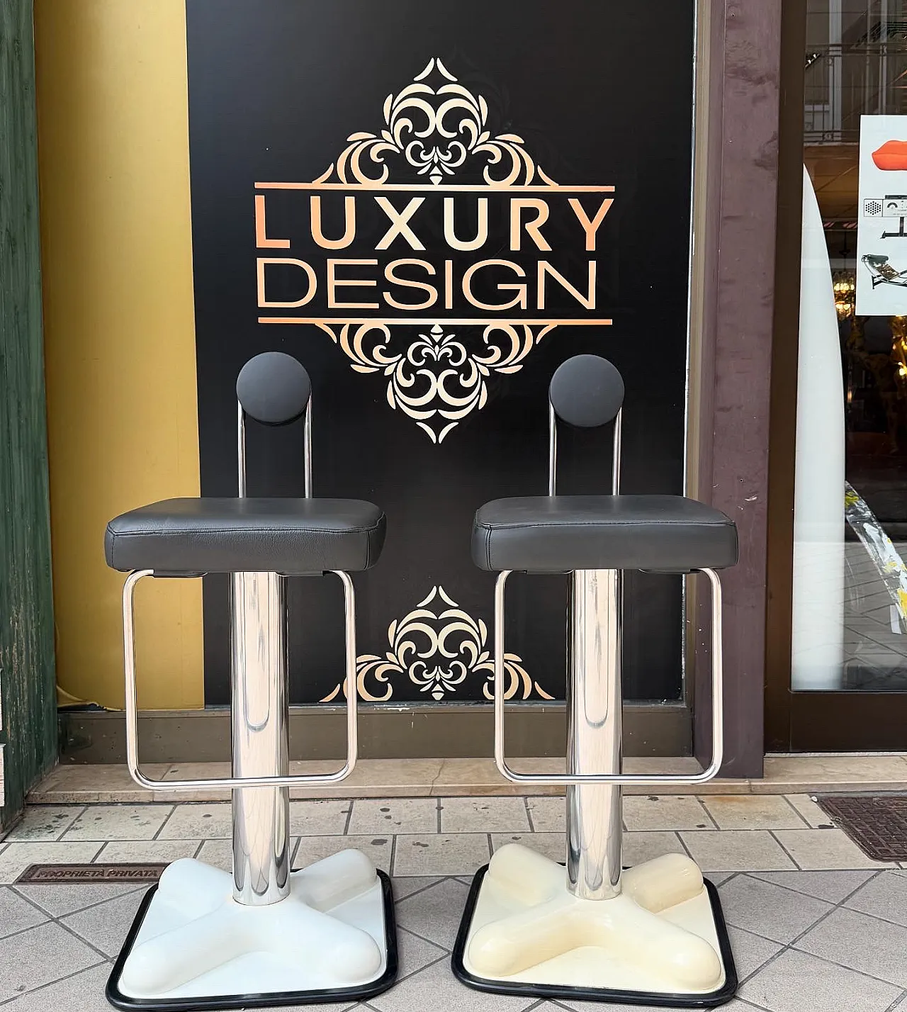 Pair of bar stools Birillo by Joe Colombo for Zanotta, 70s 5