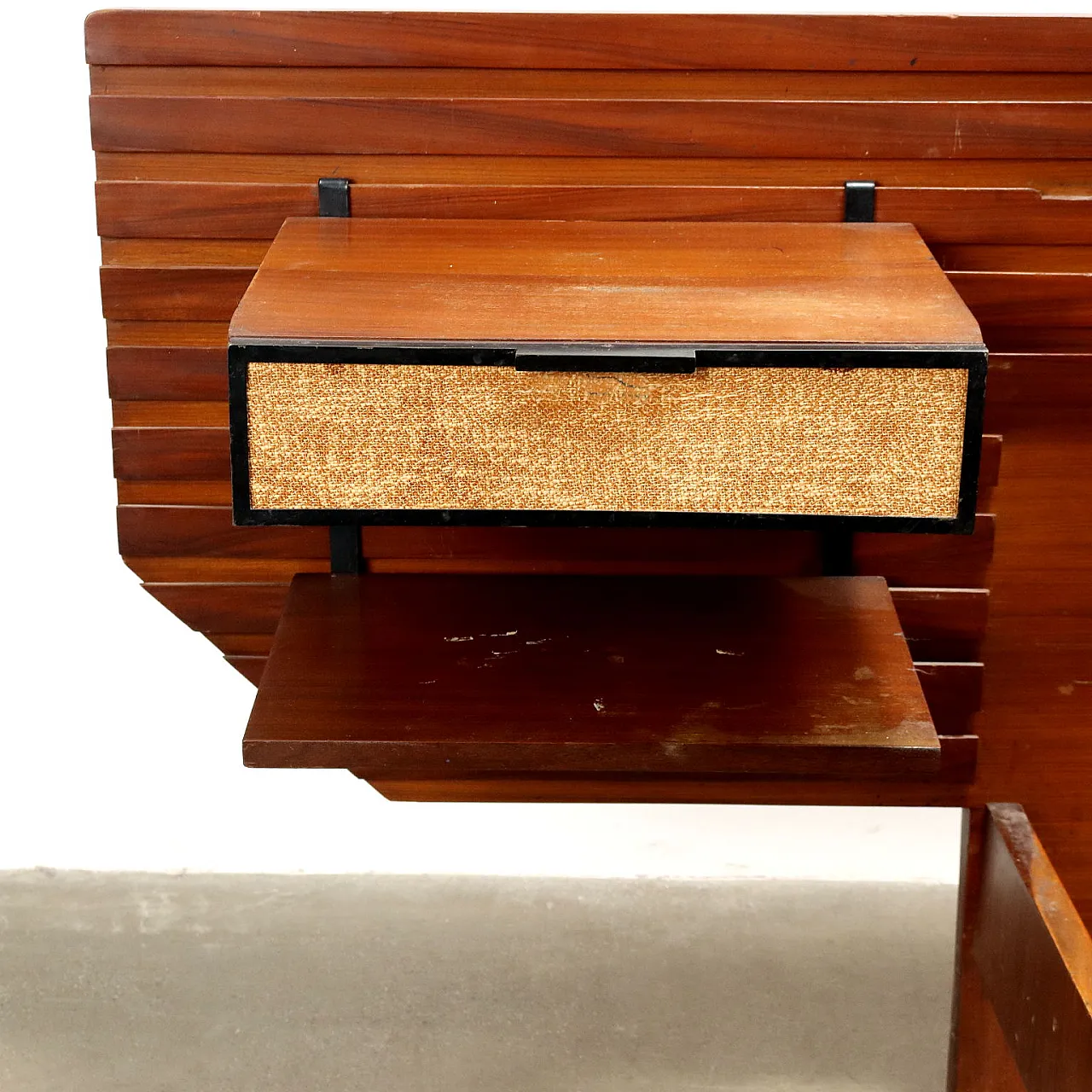 Letto matrimoniale in mogano impiallacciato, anni '60 4