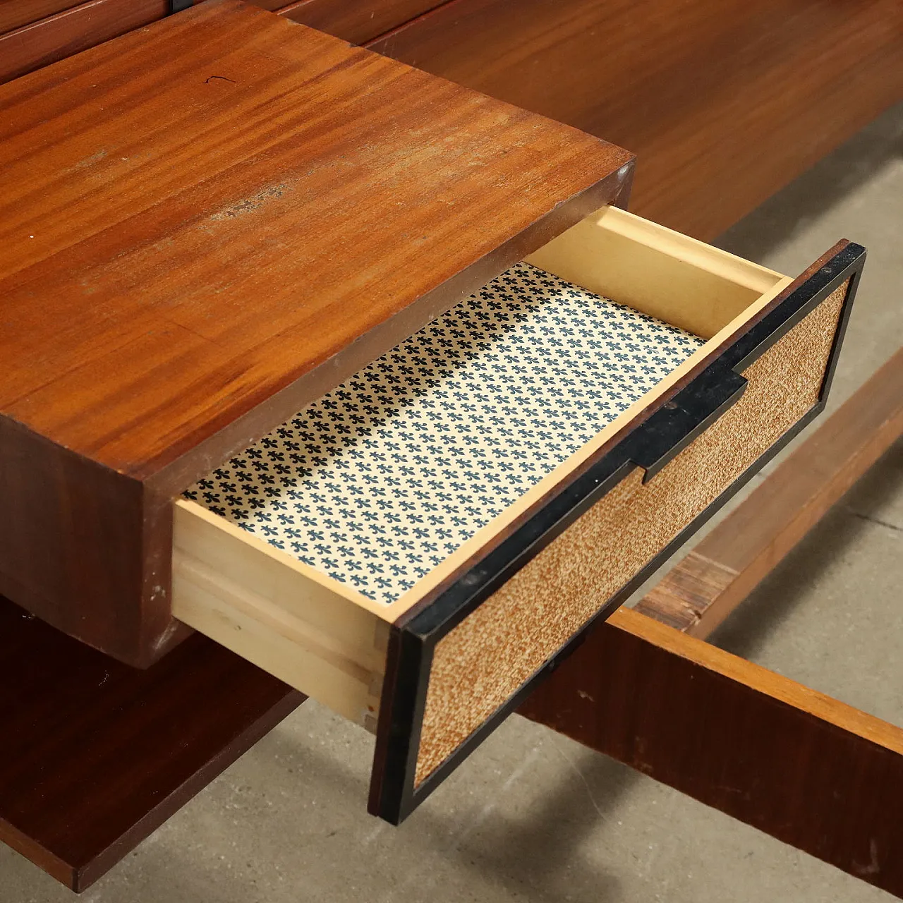 Letto matrimoniale in mogano impiallacciato, anni '60 5