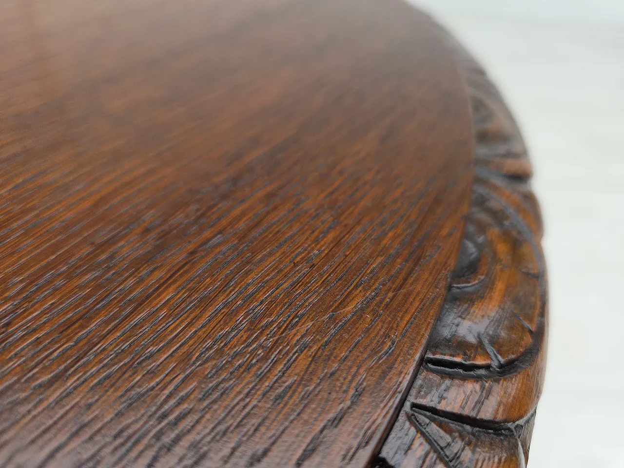 Scandinavian side cabinet in dark oak wood, 1930s 8