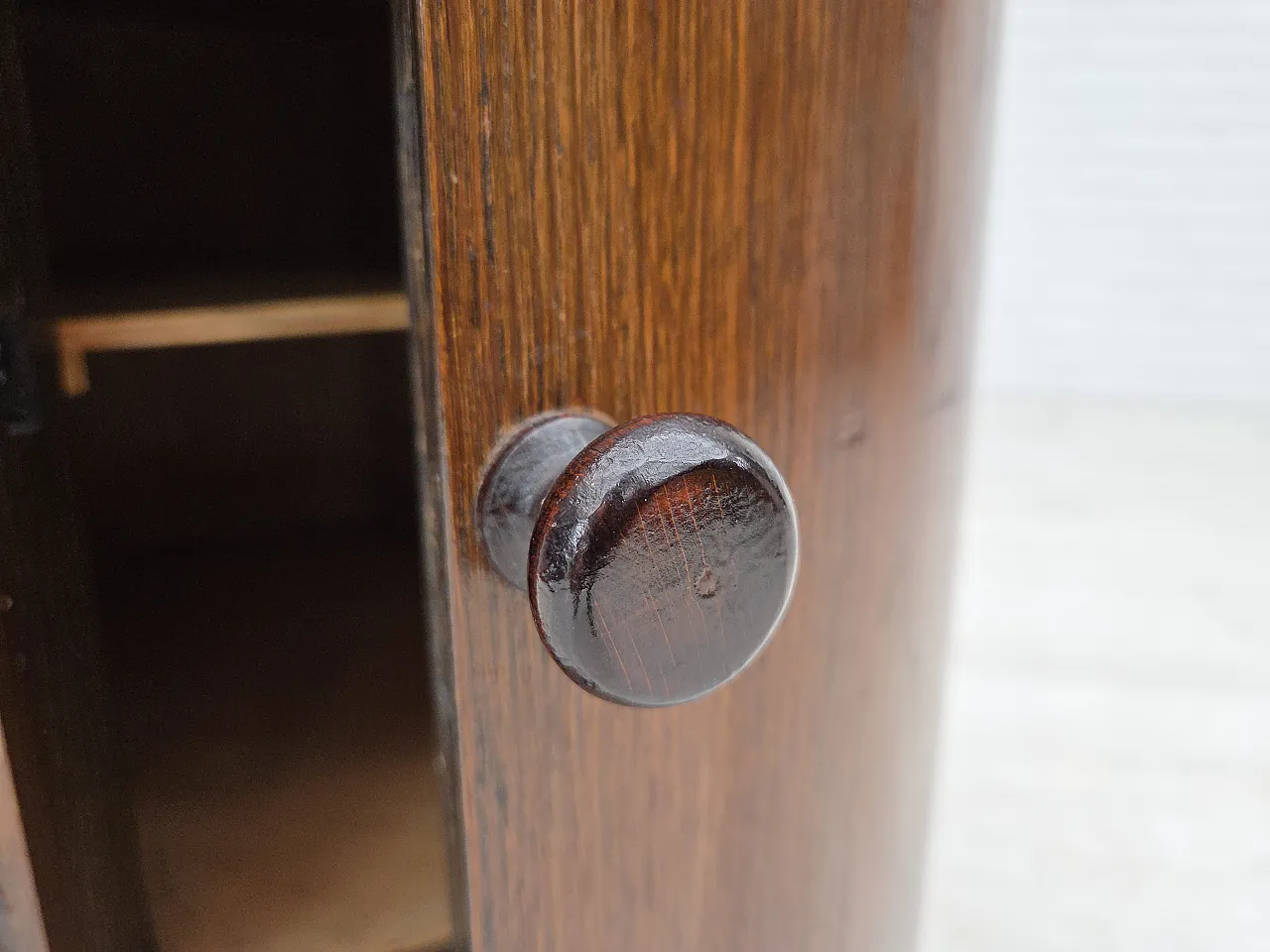 Scandinavian side cabinet in dark oak wood, 1930s 12