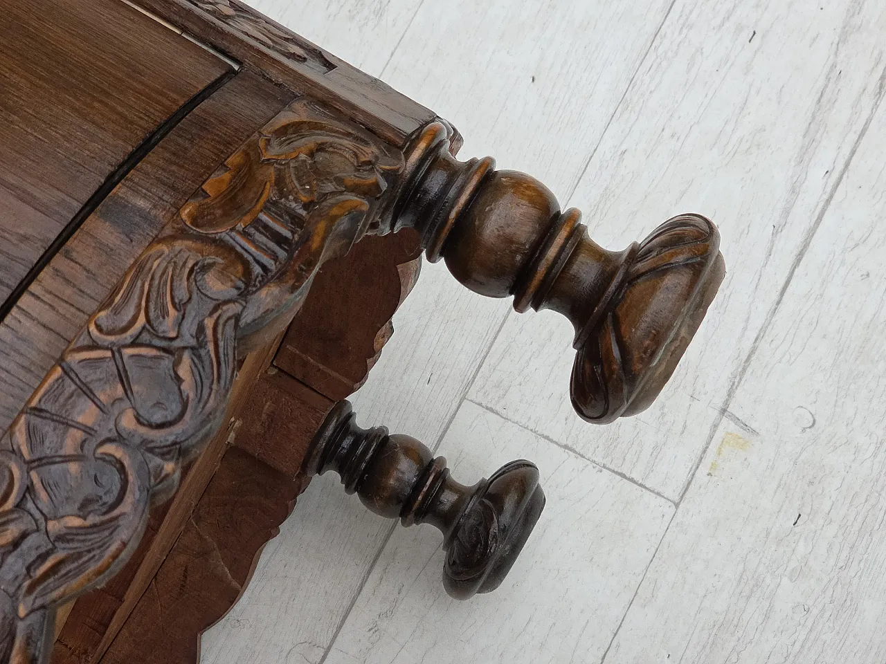 Scandinavian side cabinet in dark oak wood, 1930s 15