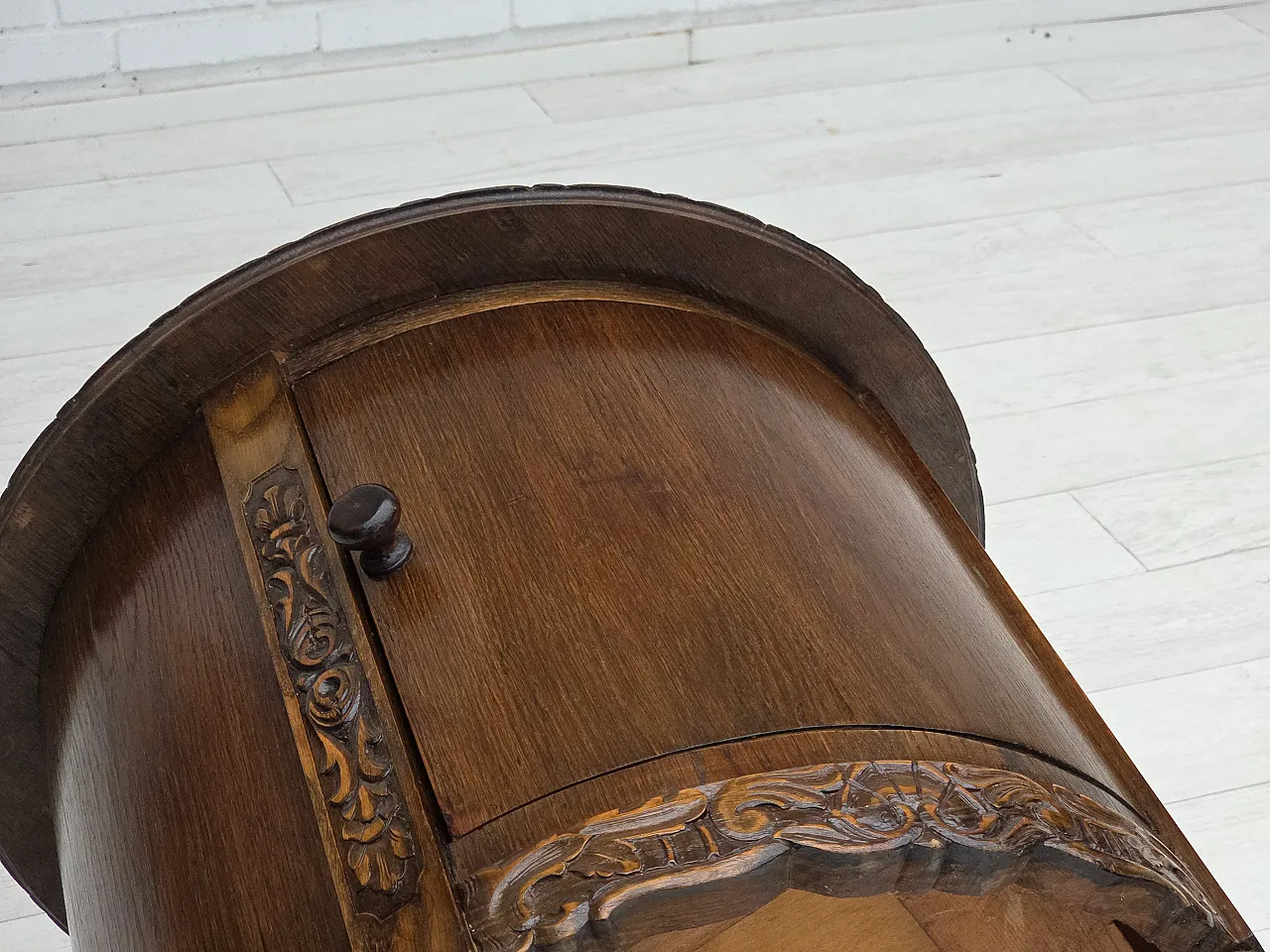 Scandinavian side cabinet in dark oak wood, 1930s 16