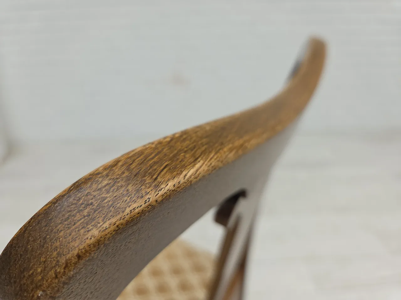 6 Danish chairs in velour and oak wood, 1930s 14