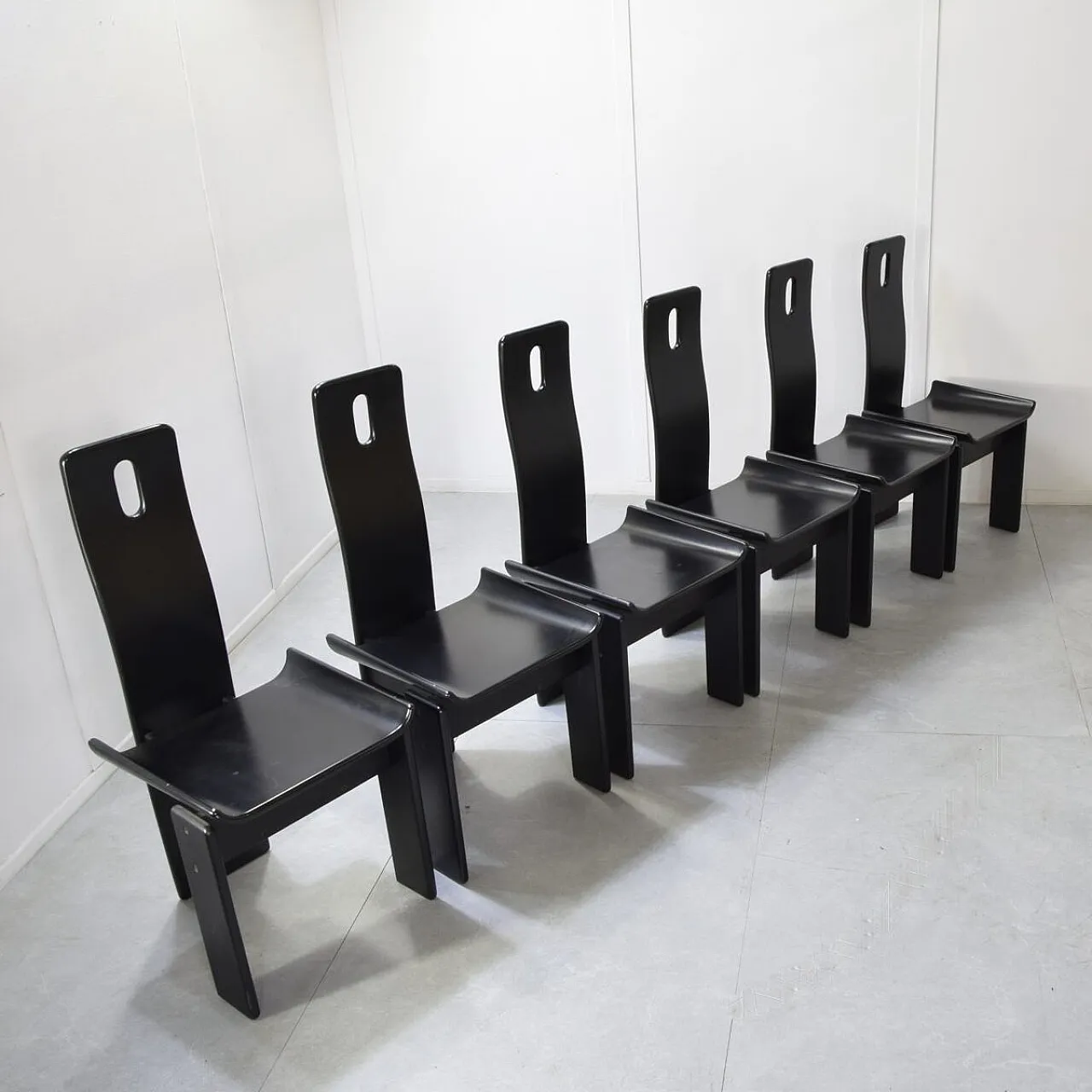 6 Sedie Diago di Edoardo Landi per Nikol, anni '70 1