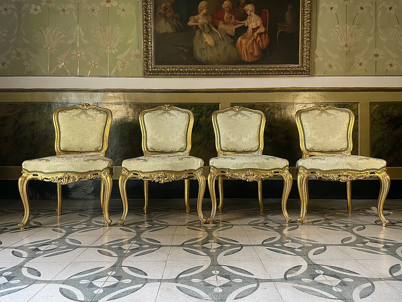 4 Louis XV chairs, 18th century 1