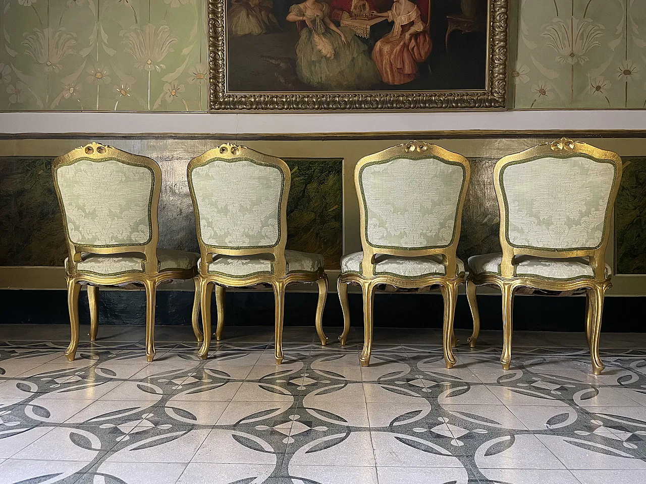 4 Louis XV chairs, 18th century 3