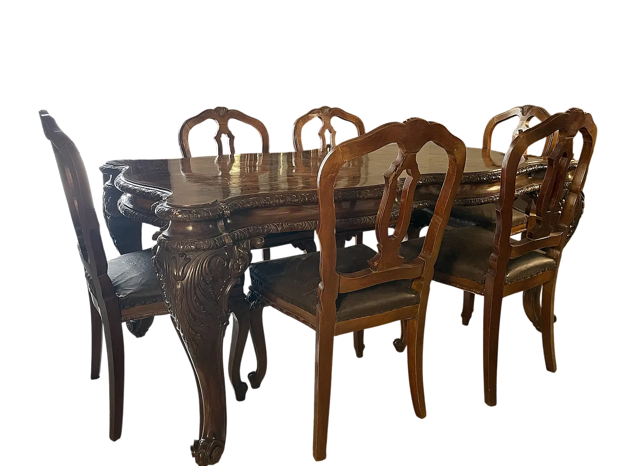 Walnut and burl center table, mid-19th century 3