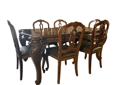 Walnut and burl center table, mid-19th century