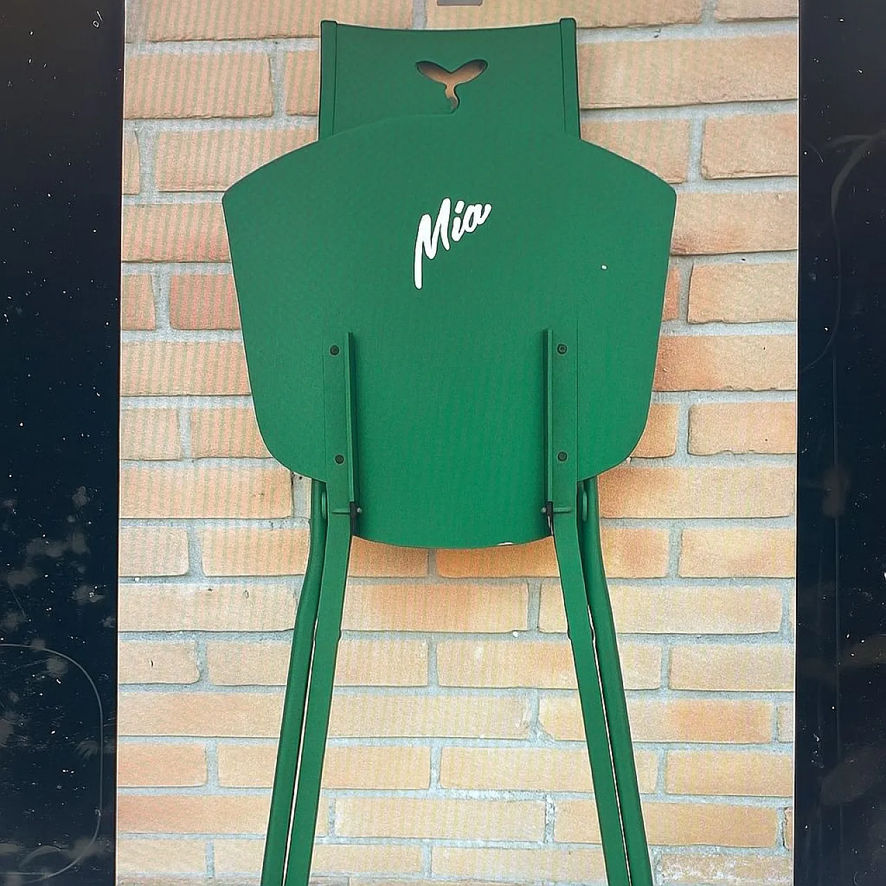 Sedia pieghevole Mia Di Giorgio Cattelan in acciaio colorato, anni '80 2