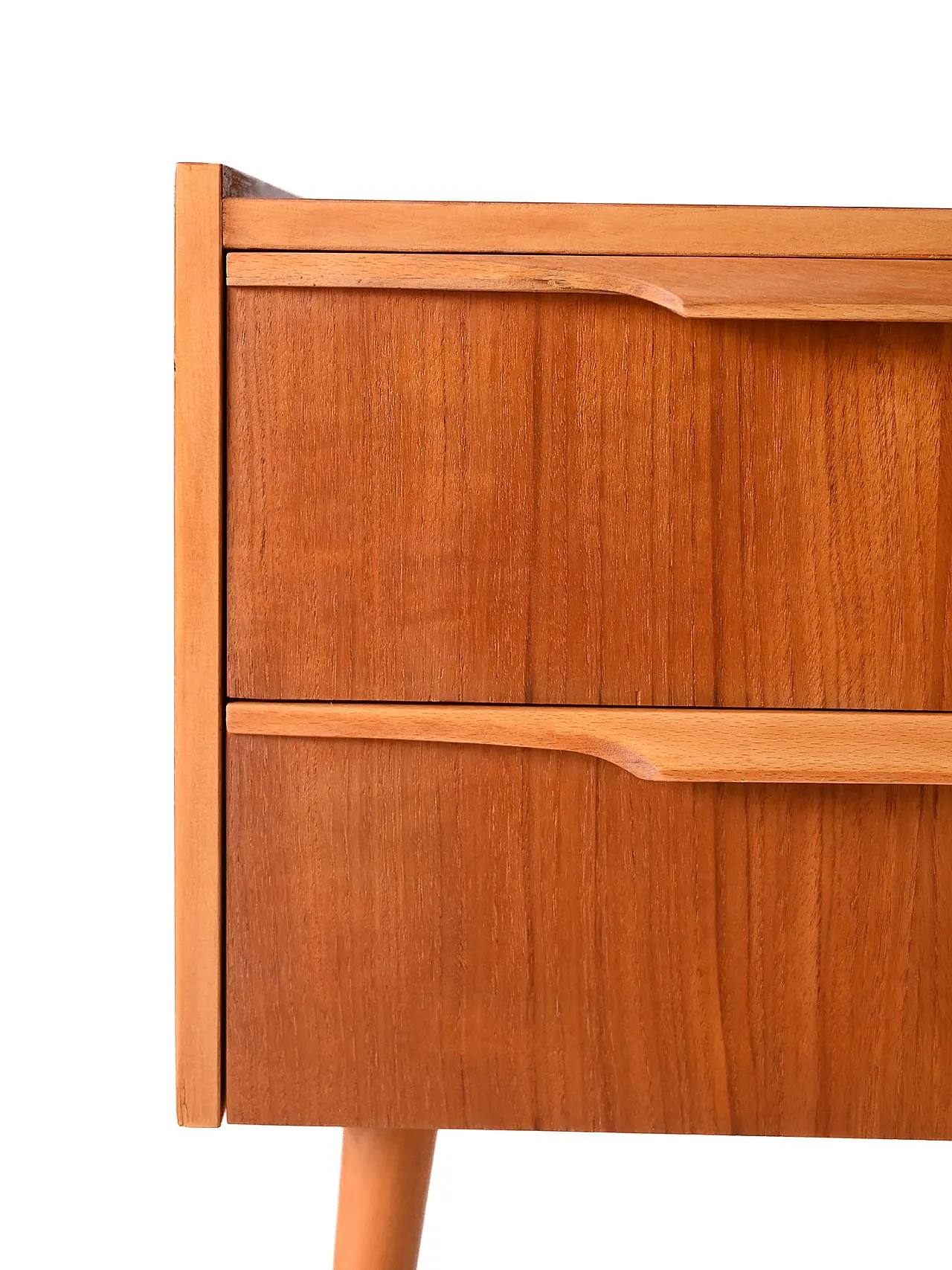 Scandinavian 1950s bedside table with brass details 5