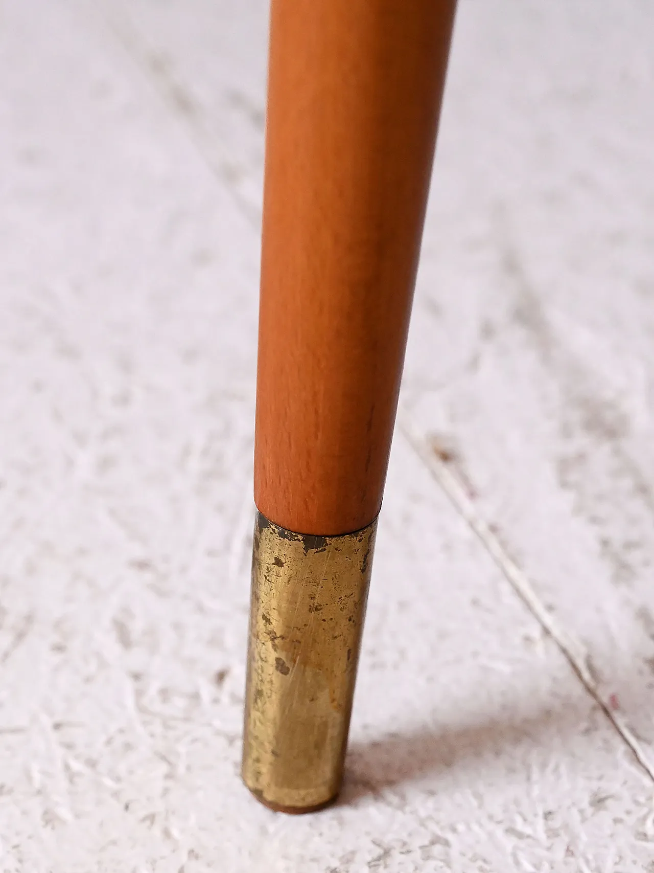 Scandinavian 1950s bedside table with brass details 8