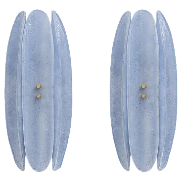 Coppia di applique Fontana Arte in vetro di Murano, anni 2000