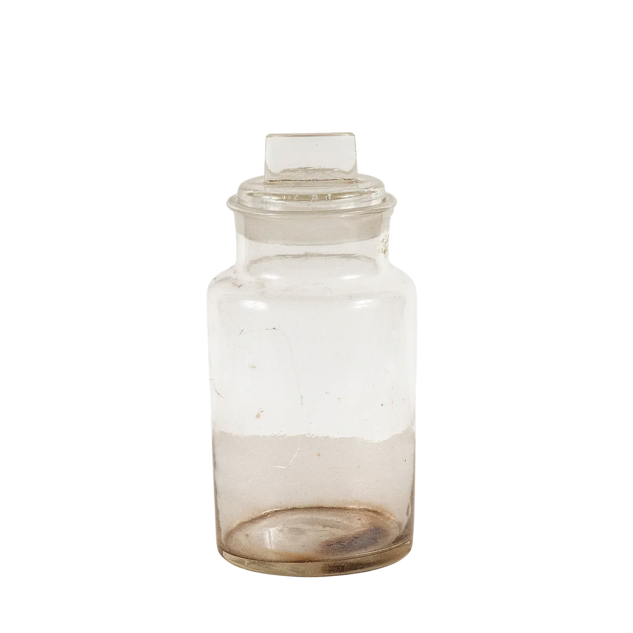 Glass pharmacy container jar, 1960s 9