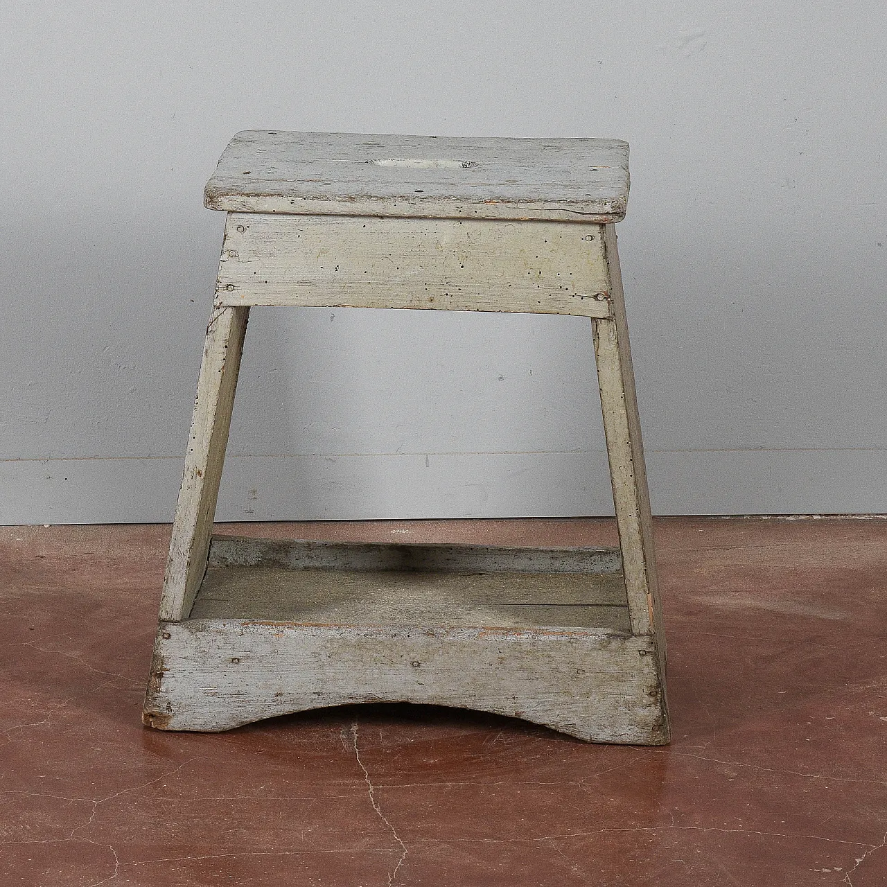 Wooden and metal work stool, late 20th century 2