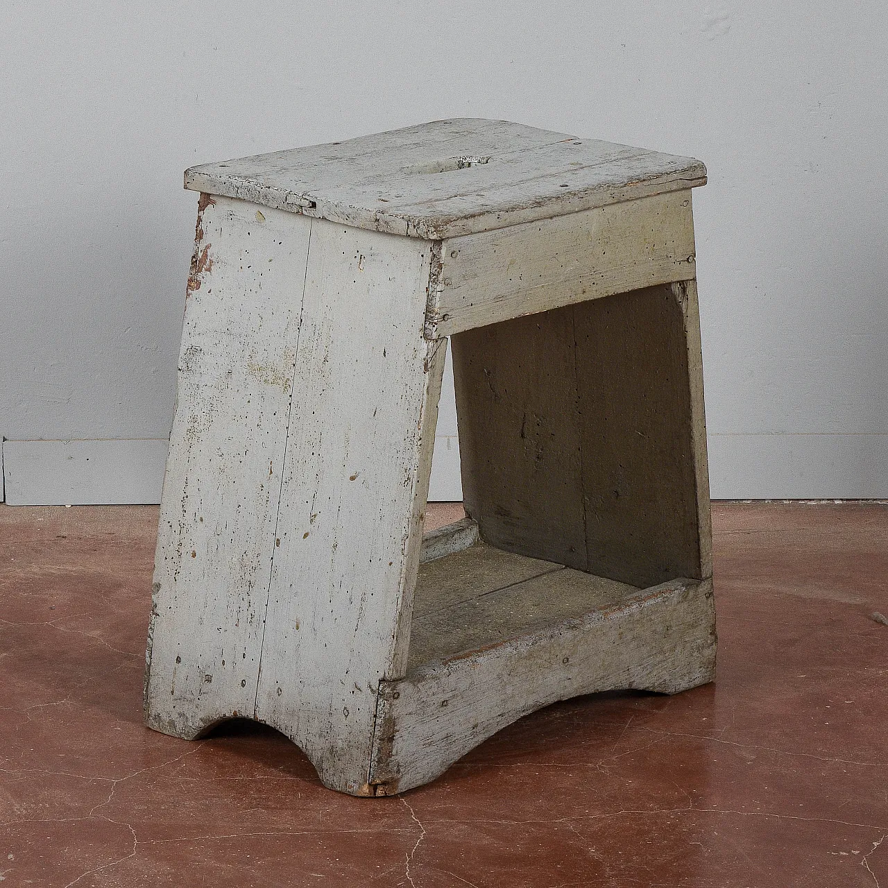 Wooden and metal work stool, late 20th century 3