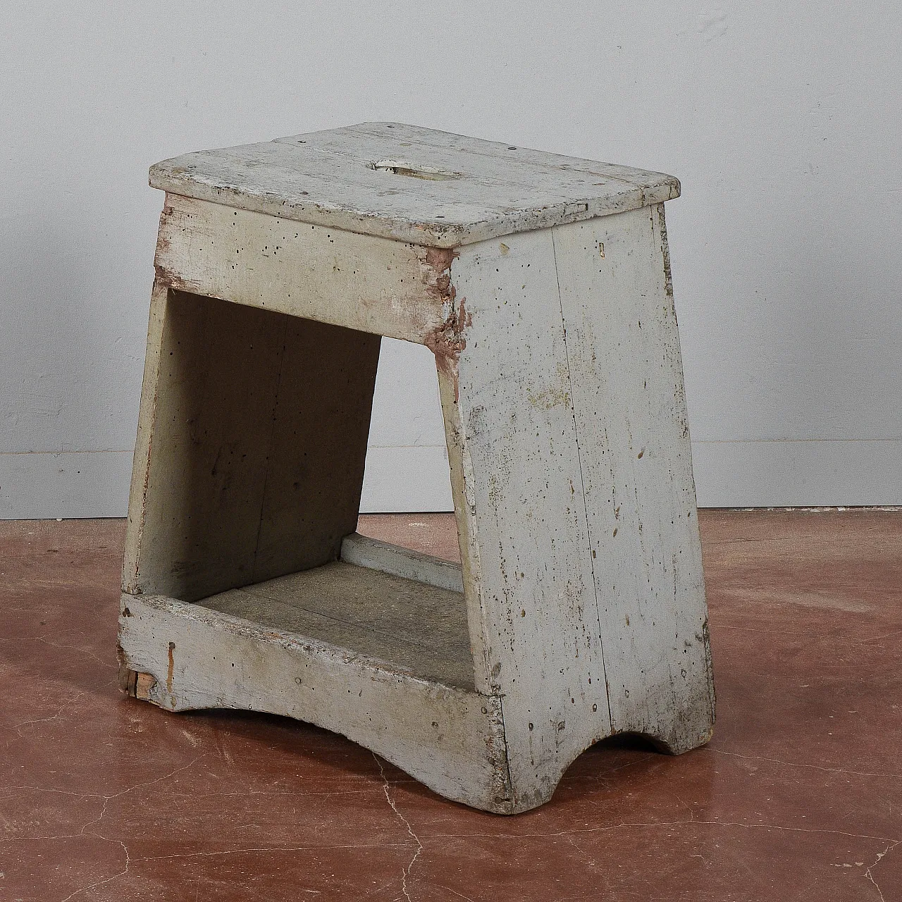 Wooden and metal work stool, late 20th century 5