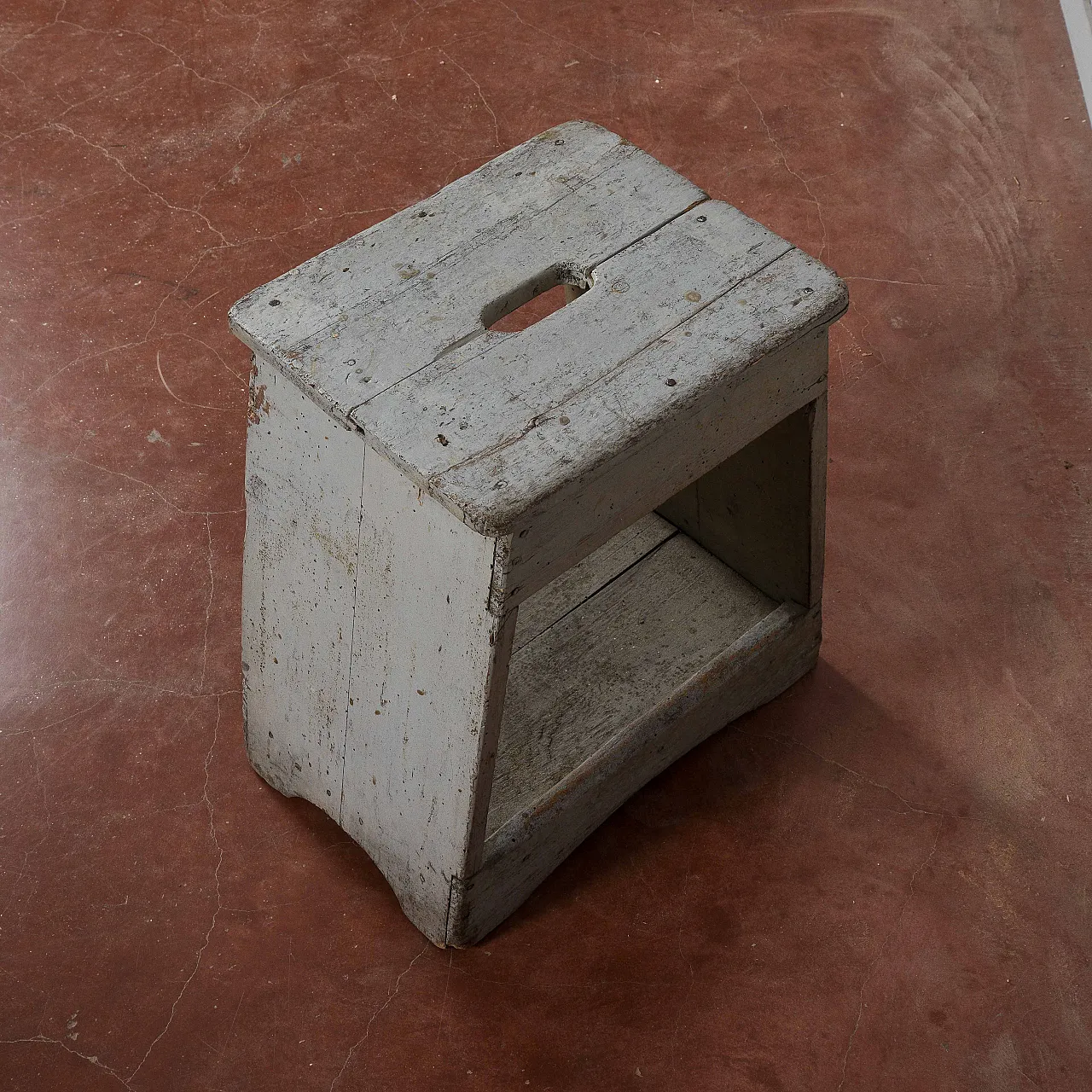 Wooden and metal work stool, late 20th century 6
