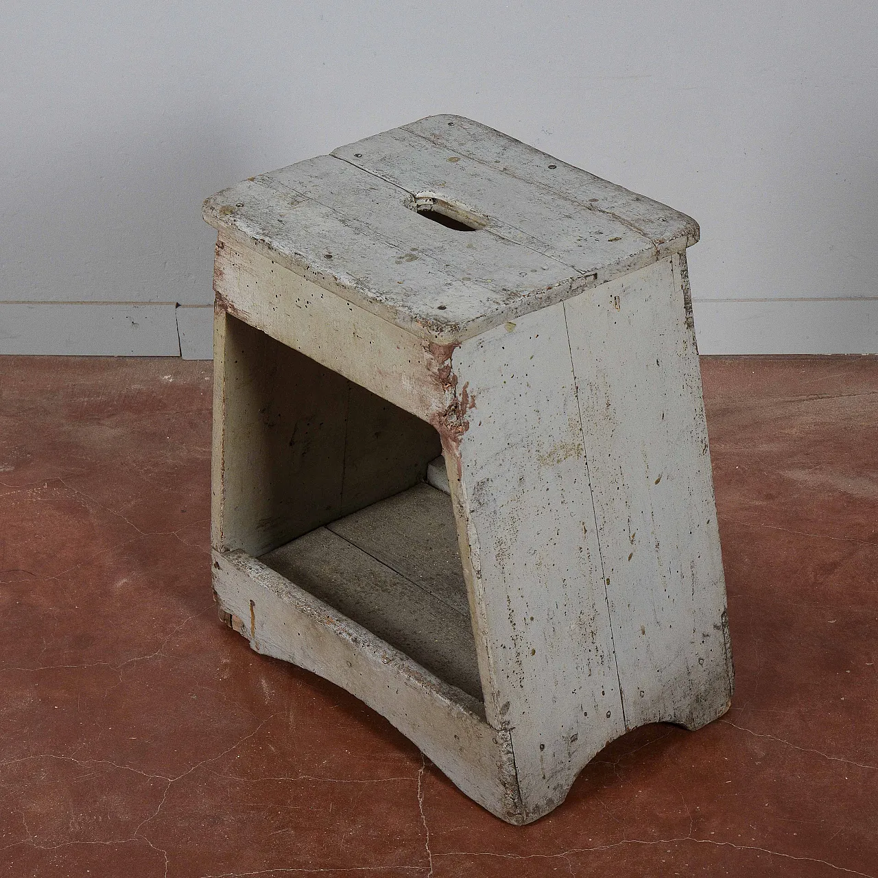 Wooden and metal work stool, late 20th century 7