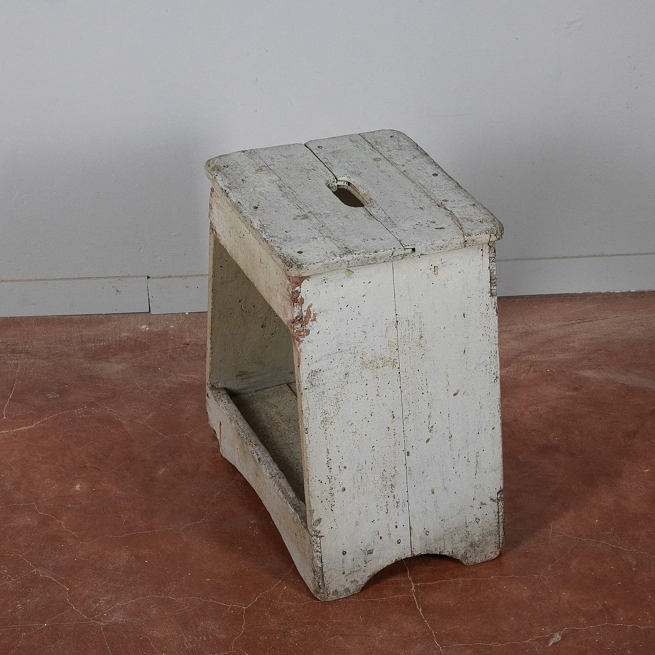 Wooden and metal work stool, late 20th century 8