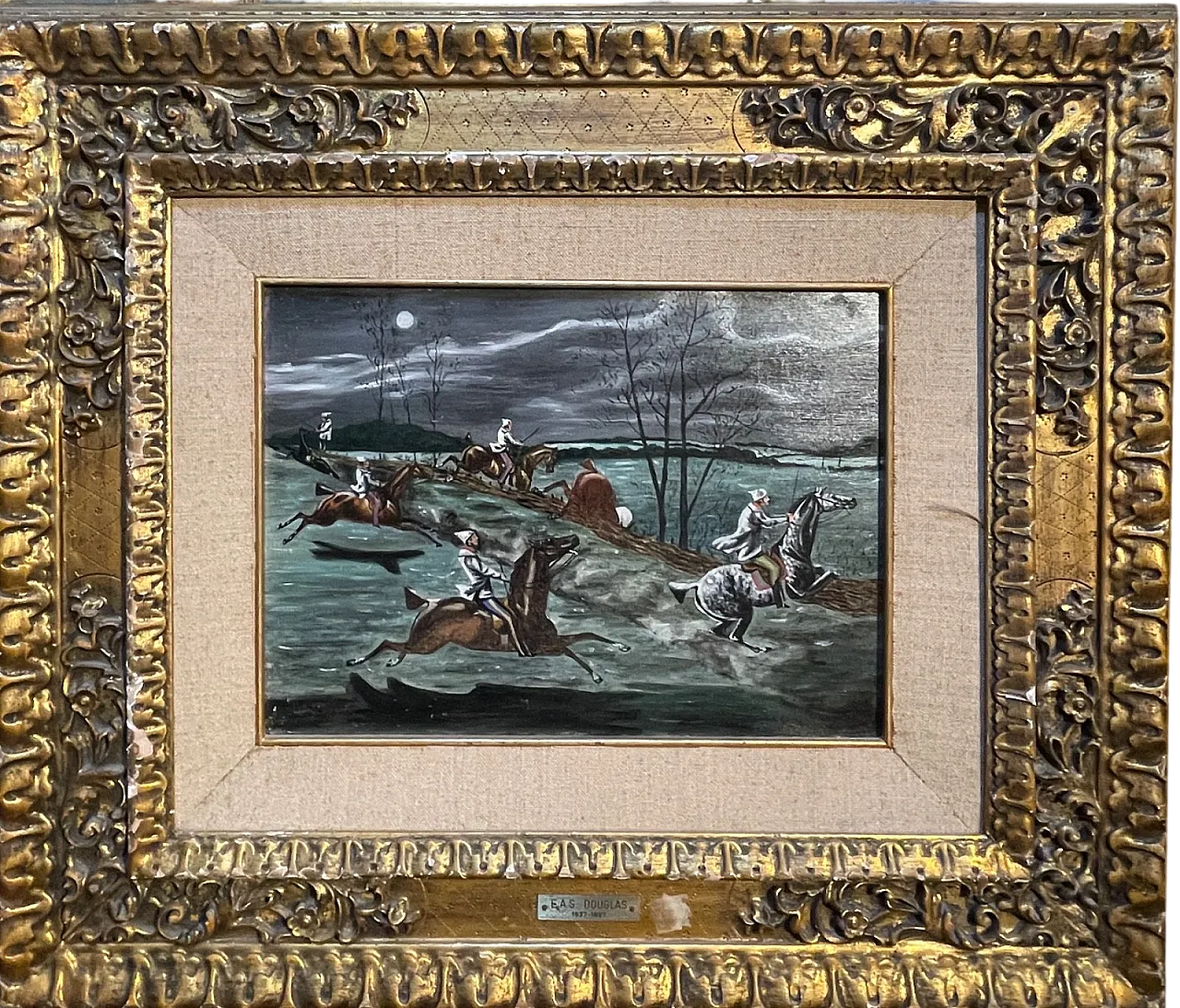Scena equestre, olio su tela,  E.A.S. Douglas, '900 10