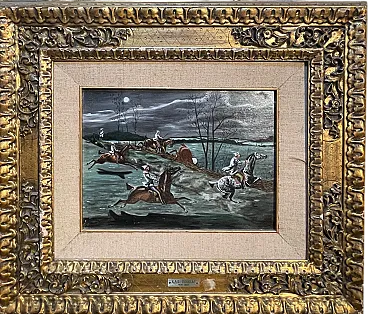 Scena equestre, olio su tela,  E.A.S. Douglas, '900