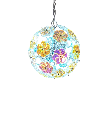 Lampadario in vetro di Murano di Vistosi, anni '60