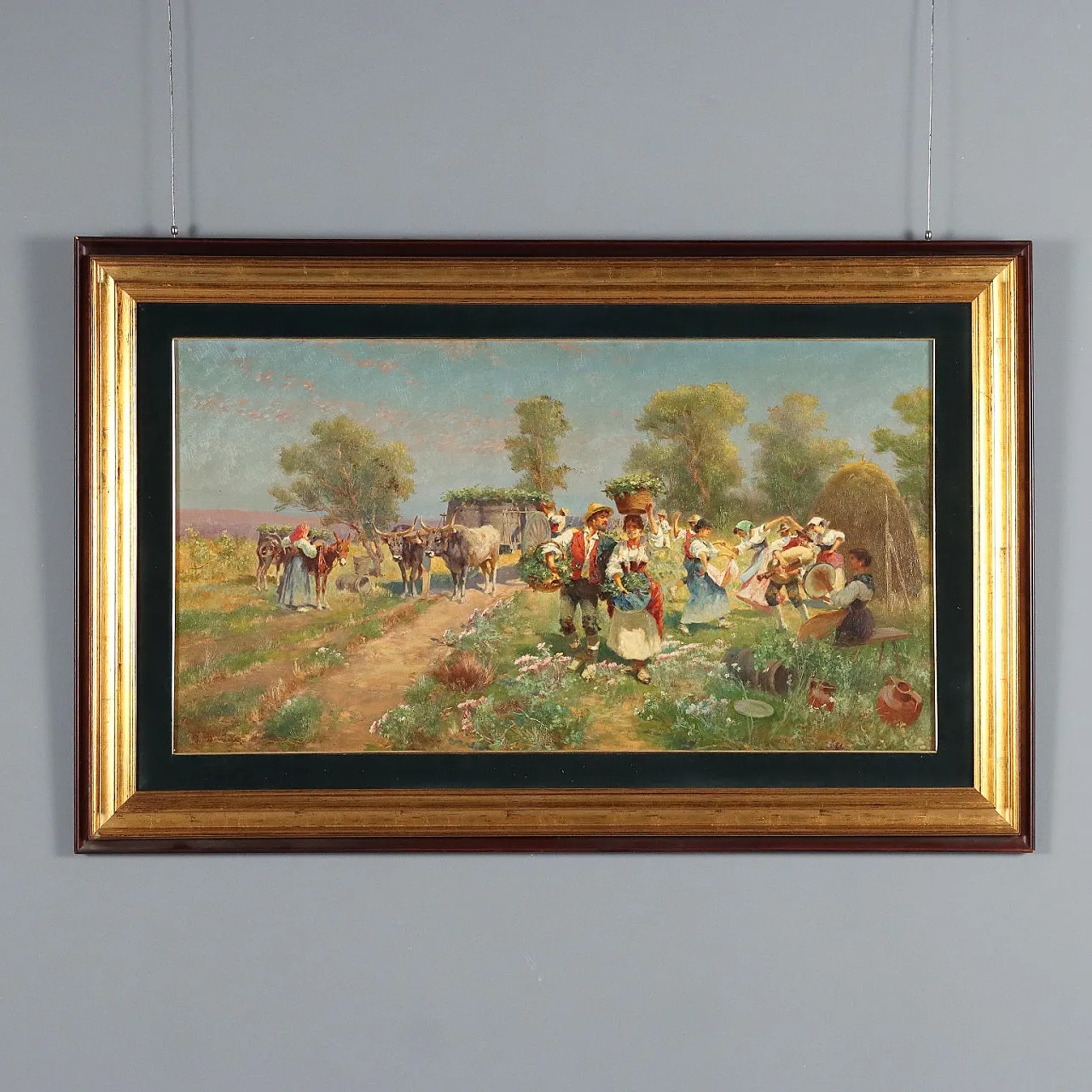 Countryside Glimpse, painting by Pietro Barucci, 19th century 1