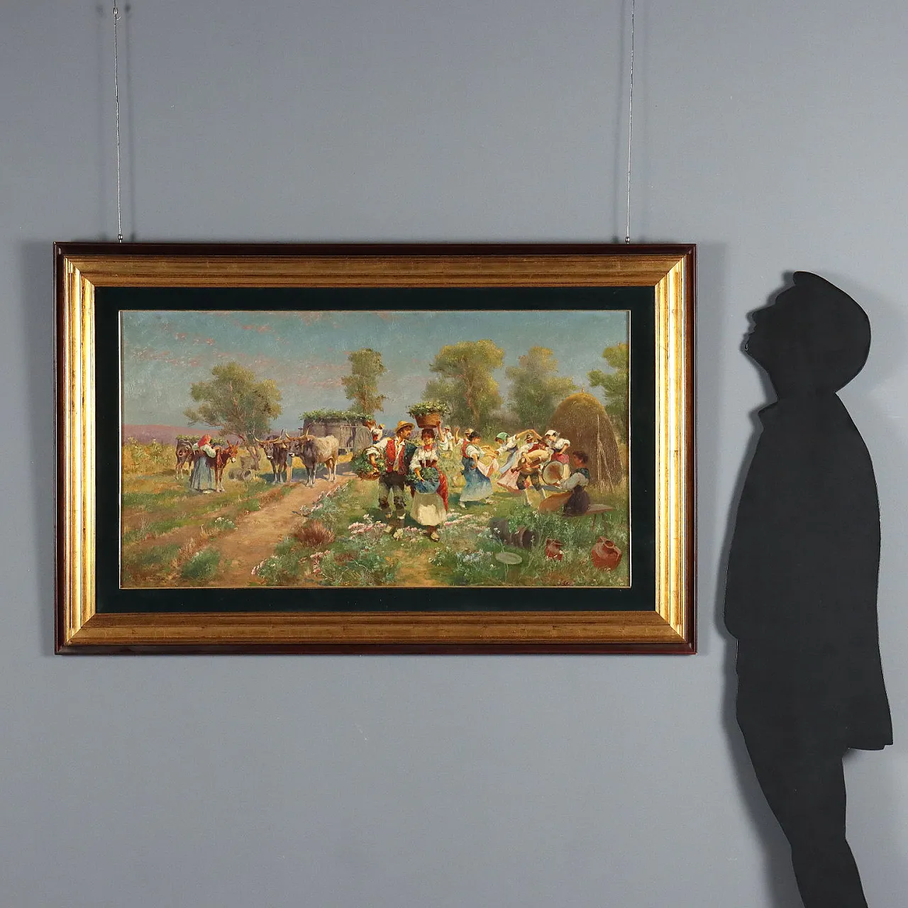 Countryside Glimpse, painting by Pietro Barucci, 19th century 2