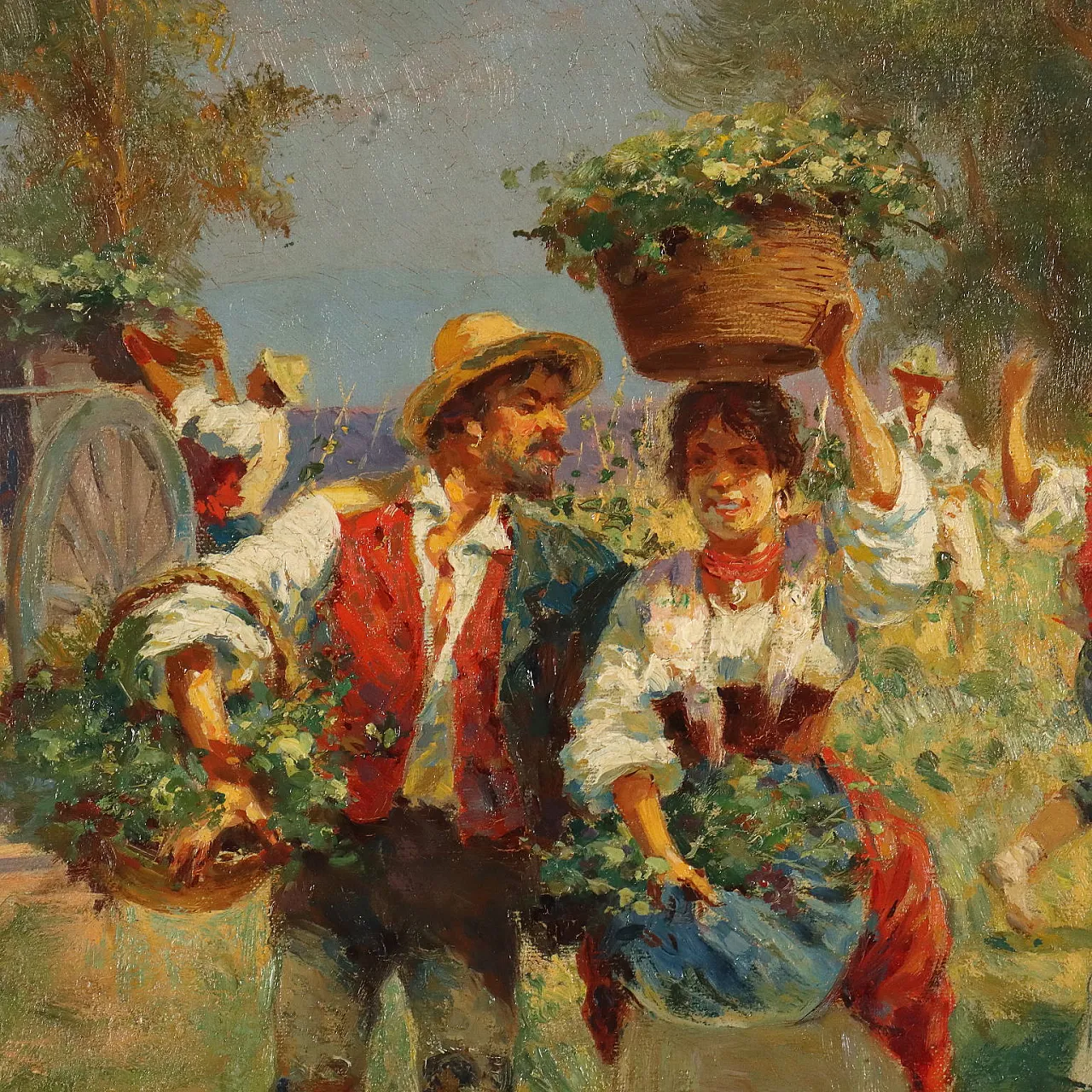 Countryside Glimpse, painting by Pietro Barucci, 19th century 4