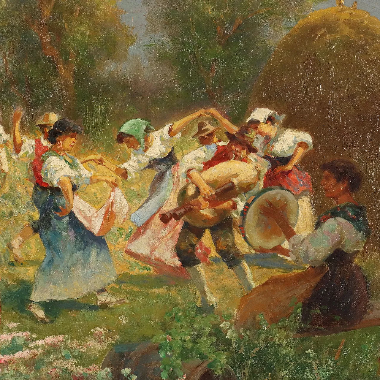 Countryside Glimpse, painting by Pietro Barucci, 19th century 5