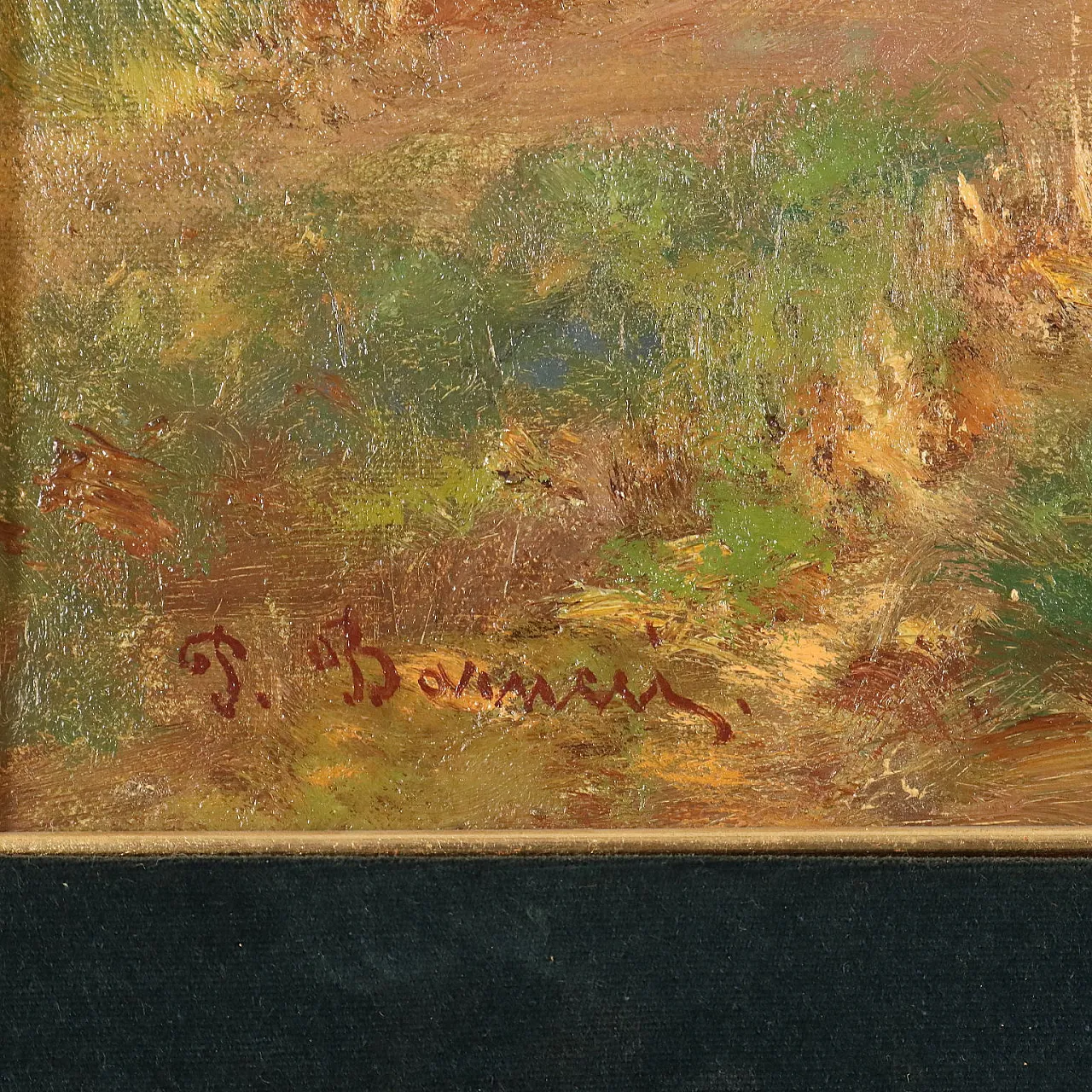 Countryside Glimpse, painting by Pietro Barucci, 19th century 8