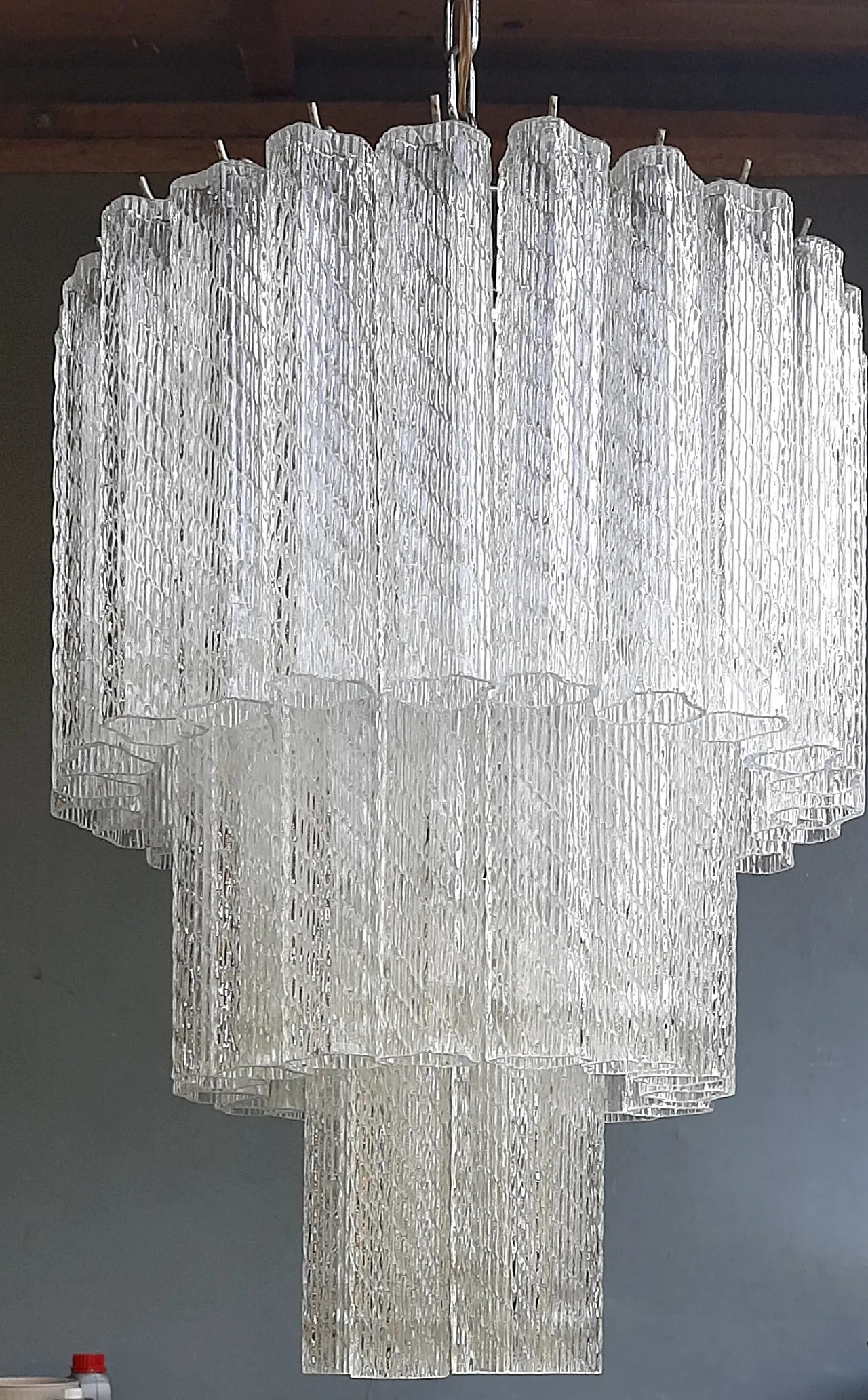 Murano chandelier in Venini style, 1960s 3