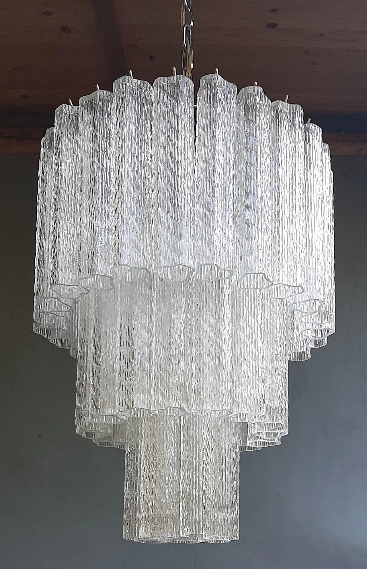 Murano chandelier in Venini style, 1960s 4