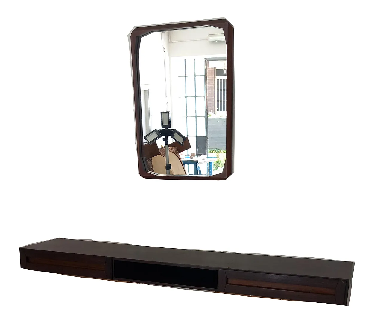 Vintage Entryway Set – Wall Console & Mirror , 1960s 3