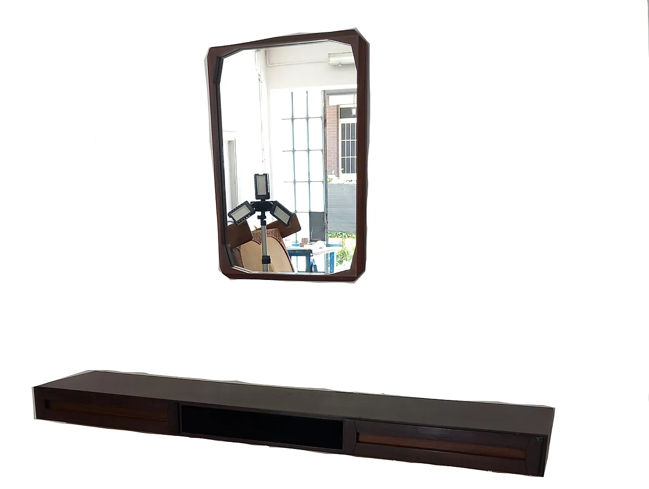 Vintage Entryway Set – Wall Console & Mirror , 1960s 7