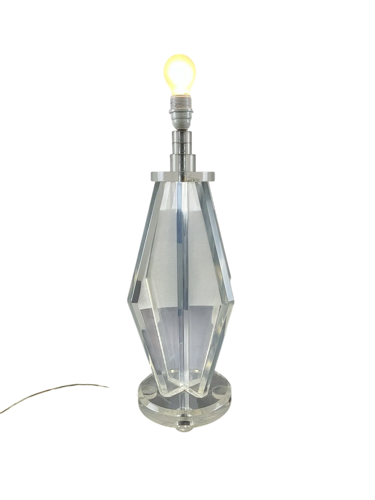 Plexiglass table lamp, 1970s 14