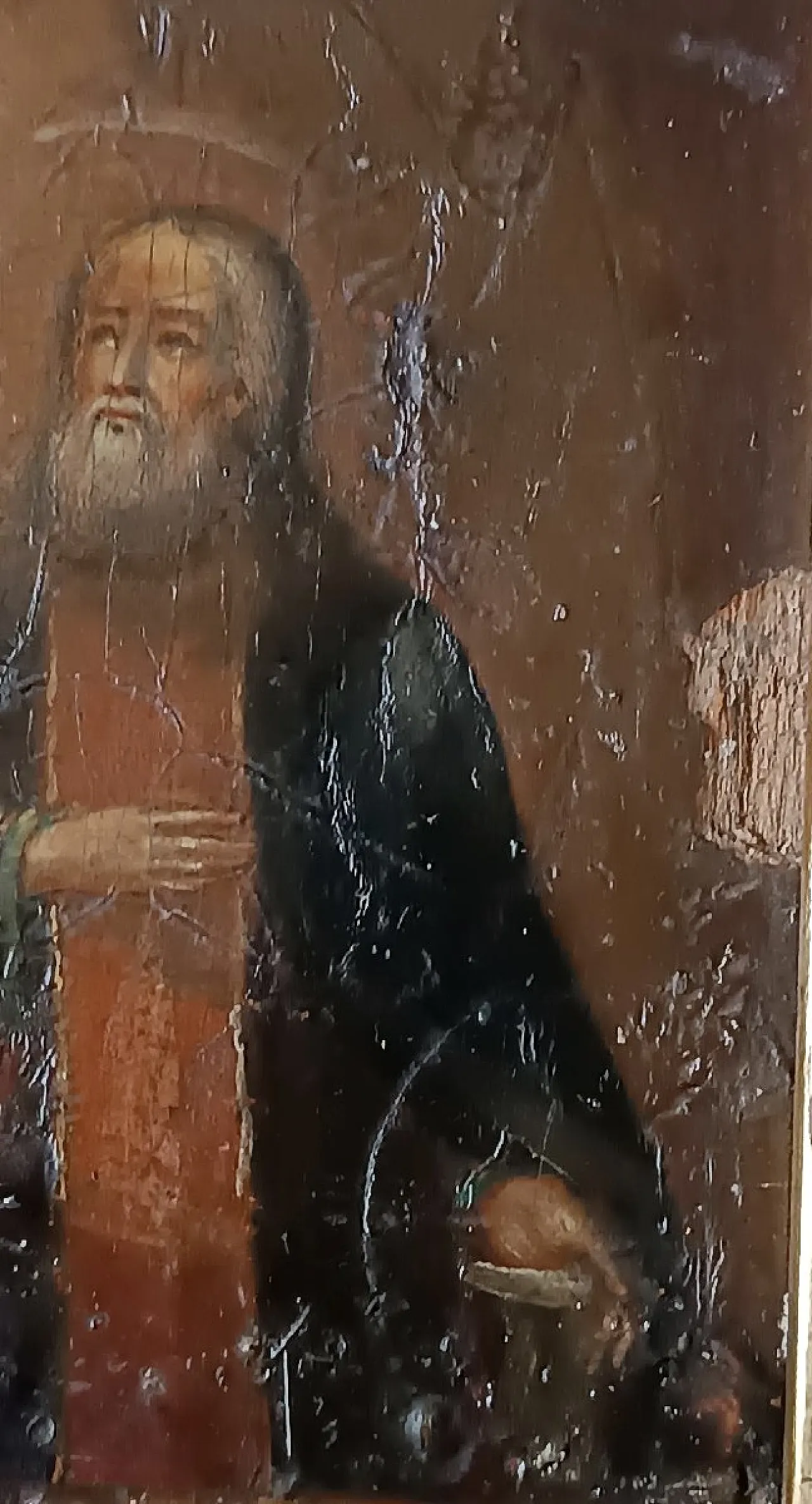 Travel icon of Saint Seraphim of Sarov, tempera on wood, 18th century 8