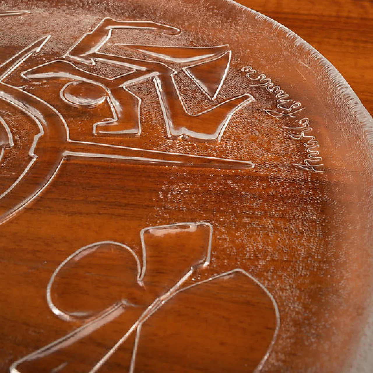 Piatto scultura in vetro di Arnaldo Pomodoro, '900 3