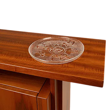 Glass sculpture plate by Arnaldo Pomodoro, 20th century