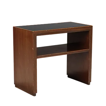 Étagère in mogano impiallacciato, metà '900