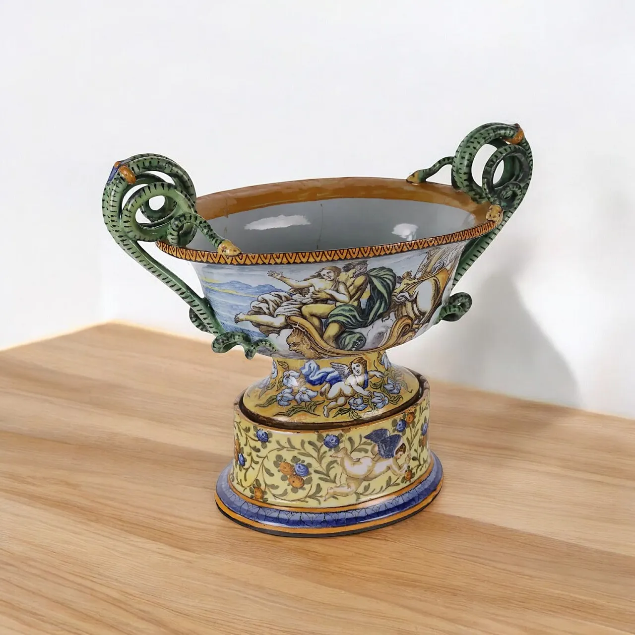 Antique Vase Majolica Neapolitan Manufacture Italy XIX Century 2