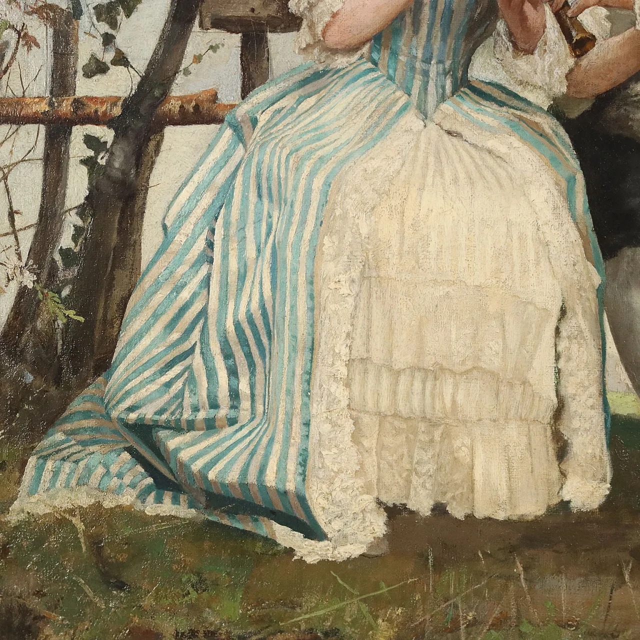 Lambert Von Babo, Scena di corteggiamento, olio su tela, '800 5