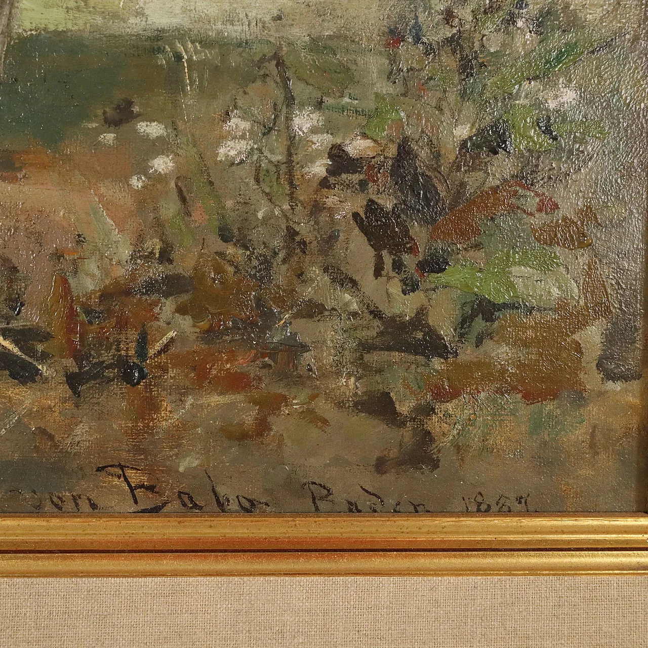 Lambert Von Babo, Scena di corteggiamento, olio su tela, '800 9