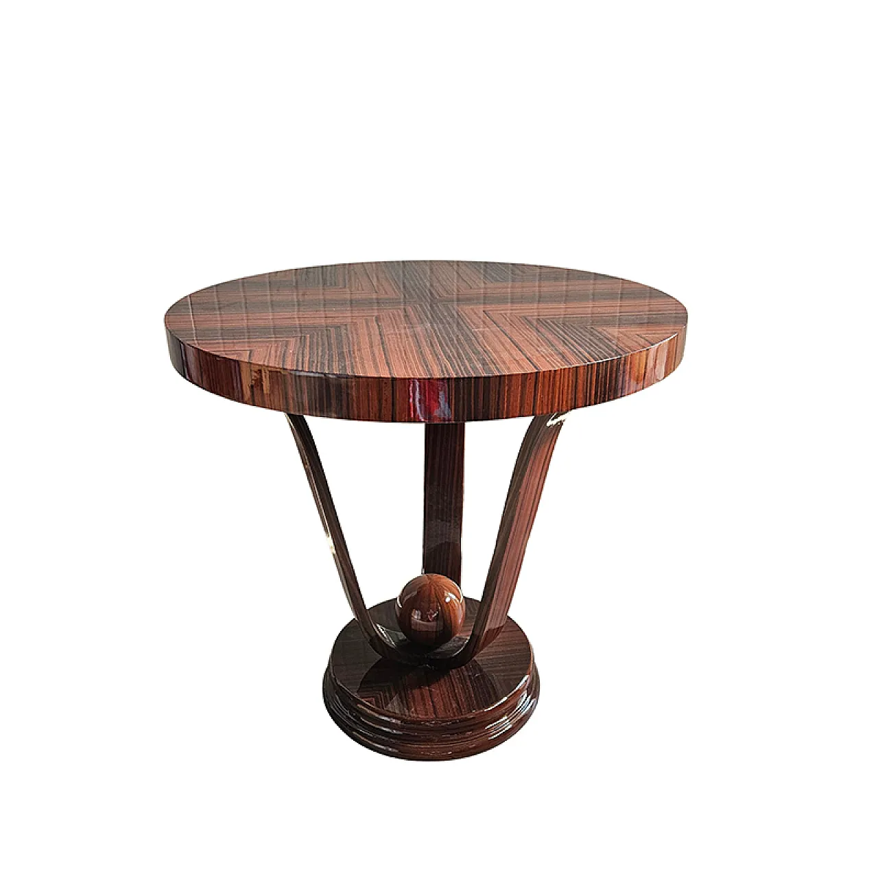 Tavolino stile Art Déco rotondo 1